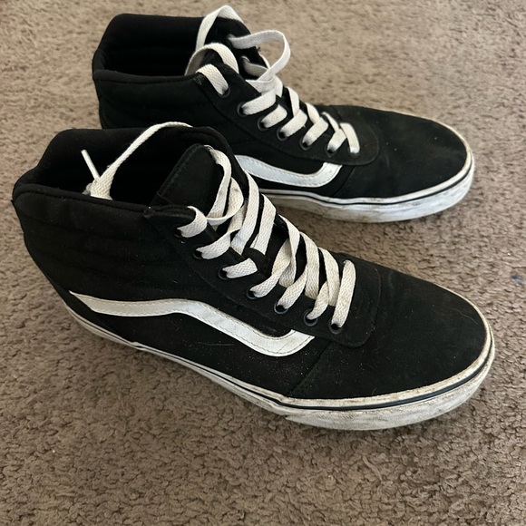 Vans Classic Black and White High-Tops - Picture 1 of 6
